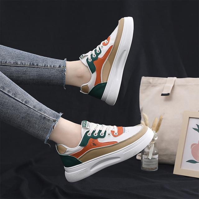 スニーカー ローカット 配色スニーカーレディース美脚 送料無料 即日発送-5