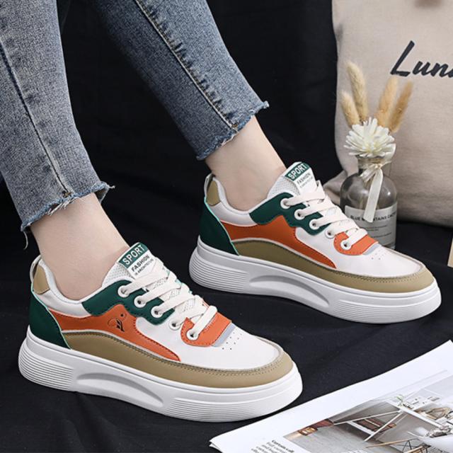 スニーカー ローカット 配色スニーカーレディース美脚 送料無料 即日発送-6