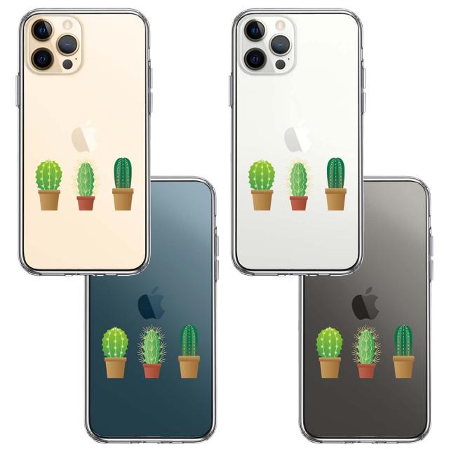 iPhone12Pro ケース クリア サボテン 多肉植物 スマホケース 側面ソフト 背面ハード ハイブリッド  送料無料-1