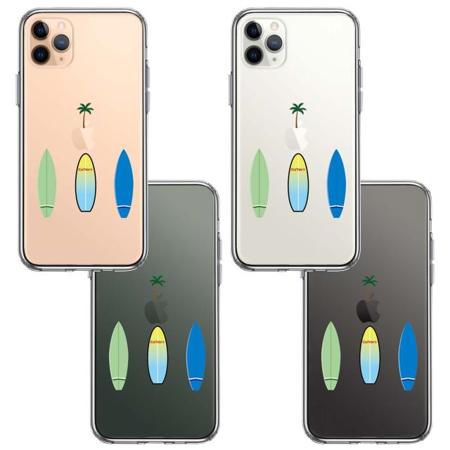 iPhone11proケース クリア サーフボード スマホケース 側面ソフト 背面ハード ハイブリッド  送料無料-1