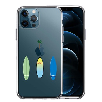 iPhone12Pro ケース クリア サーフボード スマホケース 側面ソフト 背面ハード ハイブリッド 送料無料-0