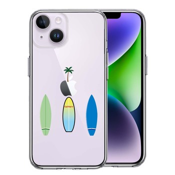 iPhone14 ケース クリア サーフボード スマホケース 側面ソフト 背面ハード ハイブリッド 送料無料-0