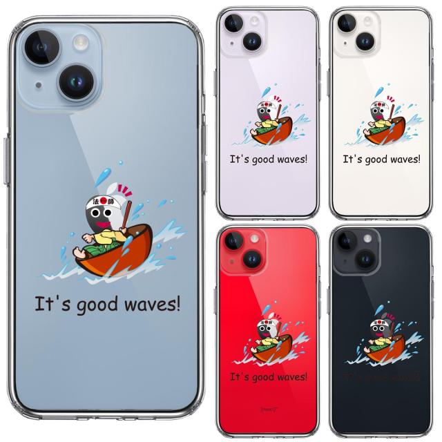 iPhone14Plus ケース クリア 一寸法師 波乗り スマホケース 側面ソフト 背面ハード ハイブリッド 送料無料-1