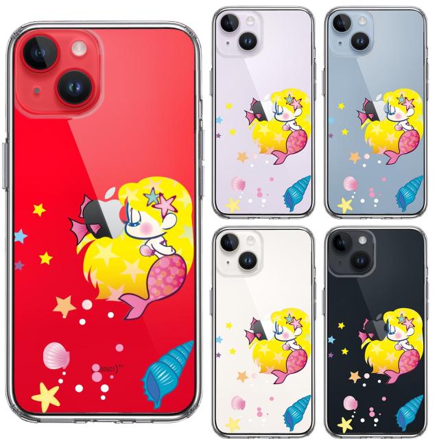iPhone14Plus ケース クリア Young mermaid 1 スマホケース 側面ソフト 背面ハード ハイブリッド 送料無料-1