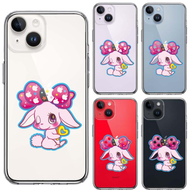 iPhone14Plus ケース クリア プーラ うさぎ スマホケース 側面ソフト 背面ハード ハイブリッド  送料無料-1