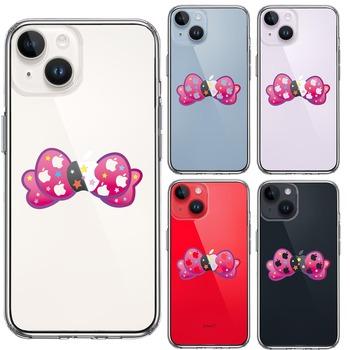iPhone14Plus ケース クリア りぼん スマホケース 側面ソフト 背面ハード ハイブリッド 送料無料-1