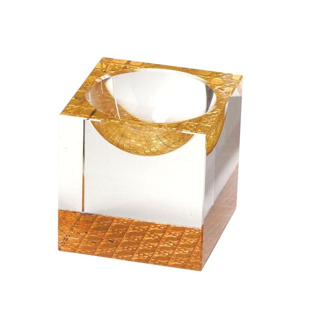 和食器 クリスタルキューブ 硝子強化塗装 ラウンドホール 送料無料-1