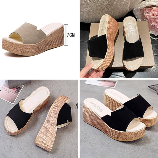 ウェッジソール 厚底サンダル 履きやすい 送料無料 即日発送-2