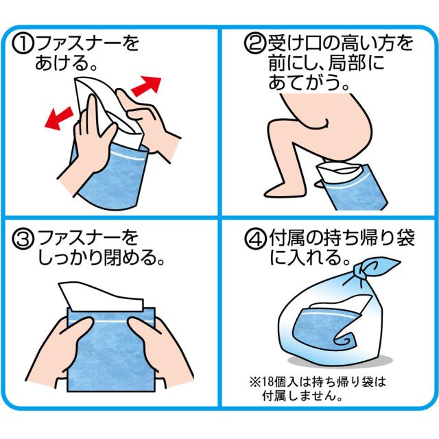 携帯ミニトイレ プルプルS 2SAP 100 2個入 8セット 送料無料-4