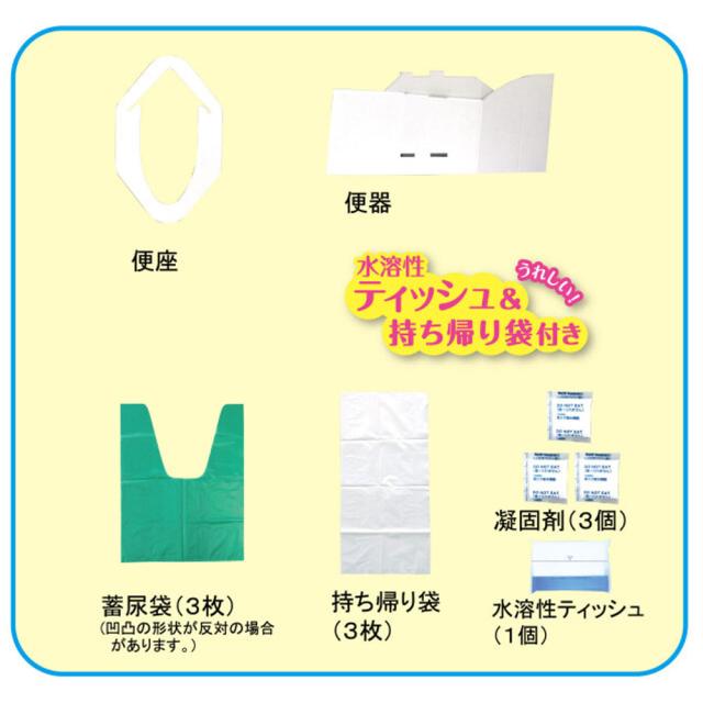 携帯簡易トイレ ミニマルちゃん2 3M2 60 3回分セット 5セット 送料無料-3