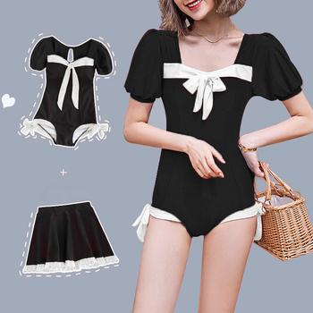 水着2点バックオープンワンピ水着 送料無料 即日発送-2