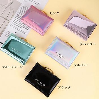 二つ折り財布 がま口三つ折り財布 ミニウォレット 送料無料 即日発送-1