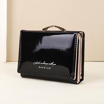 二つ折り財布 がま口三つ折り財布 ミニウォレット 送料無料 即日発送-6