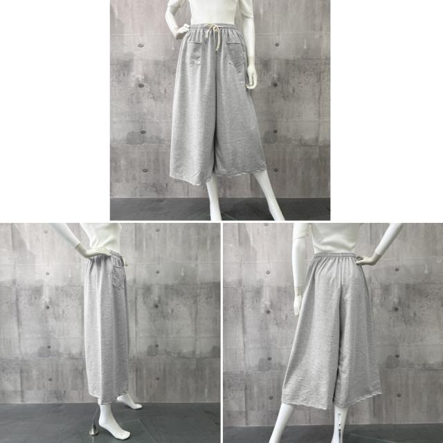 スウェットワイドパンツ ウエストゴム 送料無料 即日発送-3