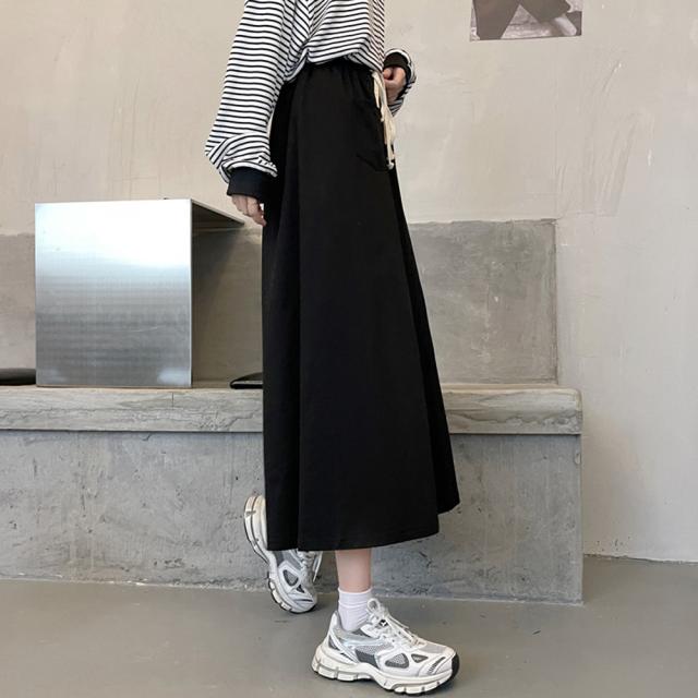 スウェットワイドパンツ ウエストゴム 送料無料 即日発送-8