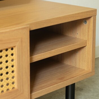 テレビ台 120ローボード マルシェ　ナチュラルなラタン風素材が特徴 送料無料-13