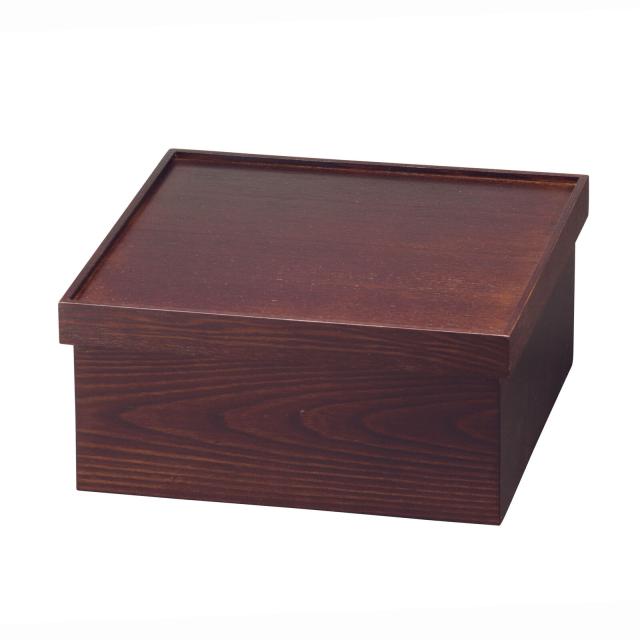 木製 WM角茶びつ クリアー ブラウン ブラック インテリア 室内備品 日本製 送料無料-1