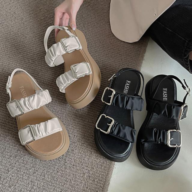 厚底サンダル レディース 夏靴 2色 送料無料 即日発送-4