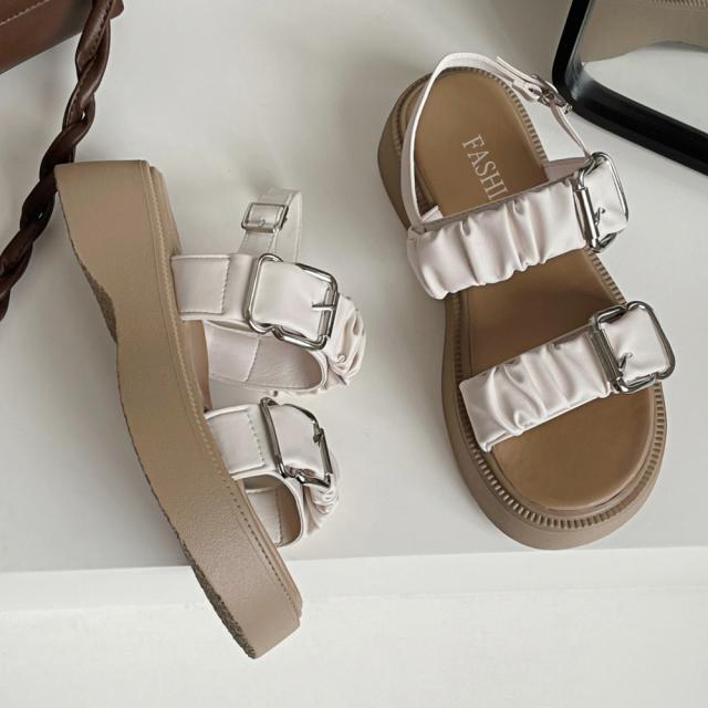 厚底サンダル レディース 夏靴 2色 送料無料 即日発送-5