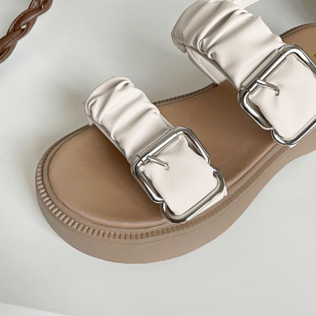 厚底サンダル レディース 夏靴 2色 送料無料 即日発送-6