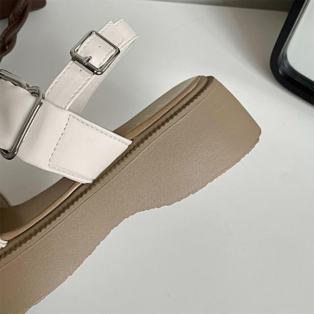 厚底サンダル レディース 夏靴 2色 送料無料 即日発送-7