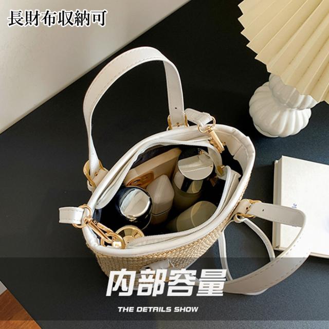 ストローショルダーバッグ かごバッグ 夏 送料無料 即日発送-9