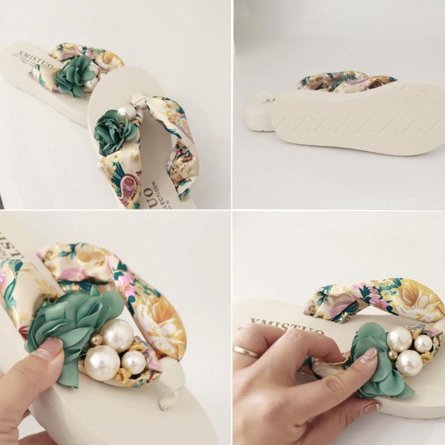 ビーチサンダル 造花飾り トングサンダル 送料無料 即日発送-3