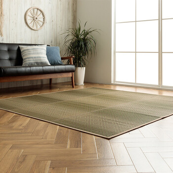 ラグ い草ラグ 約120×180cm ダイヤ柄 インテリア 節電 夏用 涼しい おしゃれ 湿度調節 消臭効果 NSナセル 送料無料-10