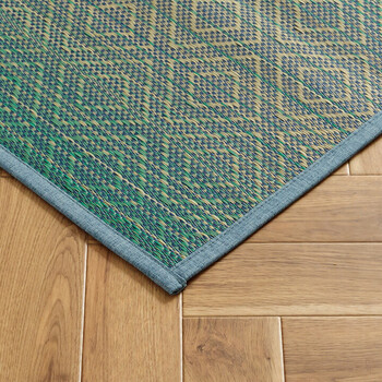 ラグ い草ラグ 約120×180cm ダイヤ柄 インテリア 節電 夏用 涼しい おしゃれ 湿度調節 消臭効果 NSナセル 送料無料-8