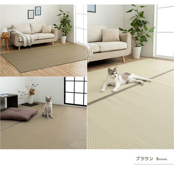 ラグ 洗える ござ 約261×352cm（江戸間6畳） 日本製 国産 カーペット リバーシブル 丈夫 除菌スプレー対応 送料無料-19