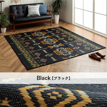 ラグ い草ラグ 約180×240cm ヴィンテージ エスニック キリム柄 カッコイイ おしゃれ 湿度調節 消臭効果 NSライク 送料無料-5