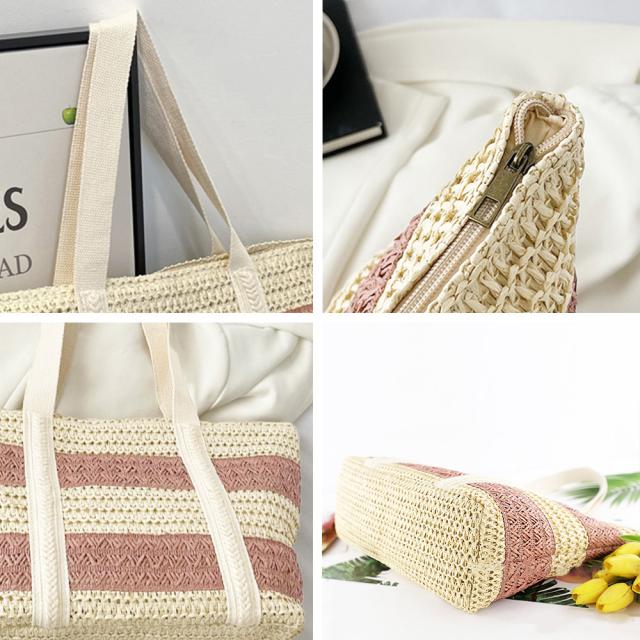 かごバッグ ナチュラル トートバッグ 夏 送料無料 即日発送-3
