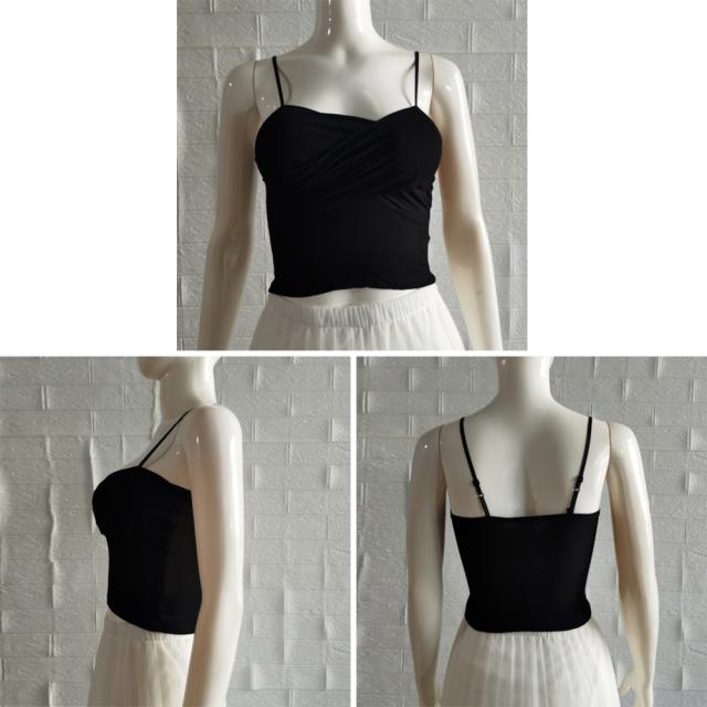 カップ付きキャミソール フロントツイスト 送料無料 即日発送-3
