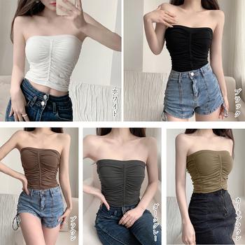 チューブトップ カップ付き ノンワイヤー 送料無料 即日発送-1