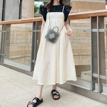 ジャガードウェーブキャミワンピース 送料無料 即日発送-4