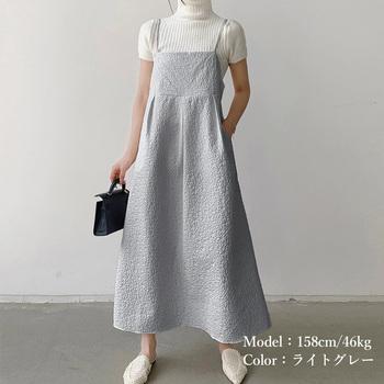 ジャガードウェーブキャミワンピース 送料無料 即日発送-5