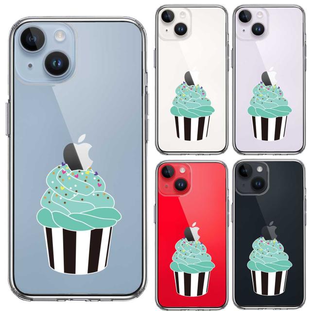 iPhone14Plus ケース クリア カップケーキ スマホケース 側面ソフト 背面ハード ハイブリッド 送料無料-1