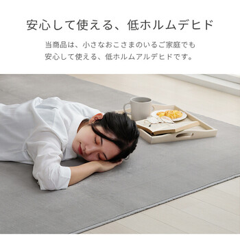 ラグ カーペット 約185cm丸 洗える 抗菌防臭 滑り止め付き 薄手 無地 ホットカーペット対応 ピオニー2 送料無料-6