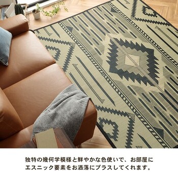 ラグ キリムシリーズラグ 約140×200cm い草ラグ カーペット 夏用 節電 DXシンキリム DXキリ— DXストーリー 送料無料-2