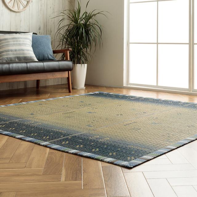 ラグ い草ラグ カーペット夏用 約120×180cm 自然素材 節電 ギャベル柄 シンプル おしゃれ 湿度調節 消臭効果 NSリンク 送料無料-10