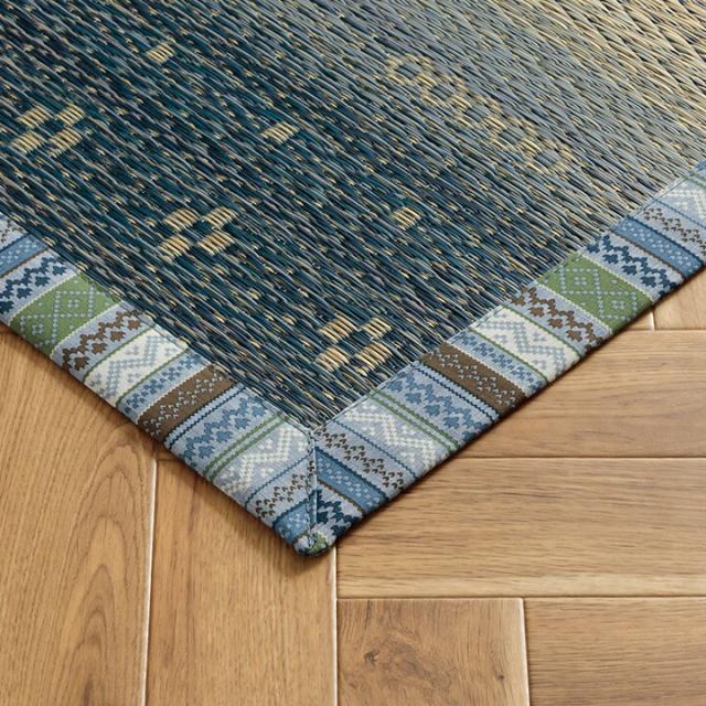 ラグ い草ラグ カーペット夏用 約120×180cm 自然素材 節電 ギャベル柄 シンプル おしゃれ 湿度調節 消臭効果 NSリンク 送料無料-8