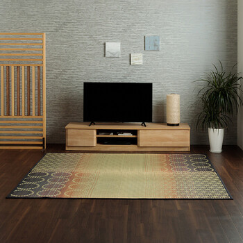 ラグ い草ラグ 約191×191cm 和モダン柄 インテリア 節電 夏用 涼しい おしゃれ 湿度調節 消臭効果 NS麻モダン 送料無料-6