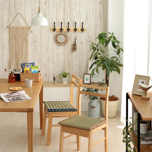 クッション 約40×40cm ポコポコシート い草 チェック柄 調湿 空気清浄 お手入れ簡単 リープ ポコポコシート 送料無料-3