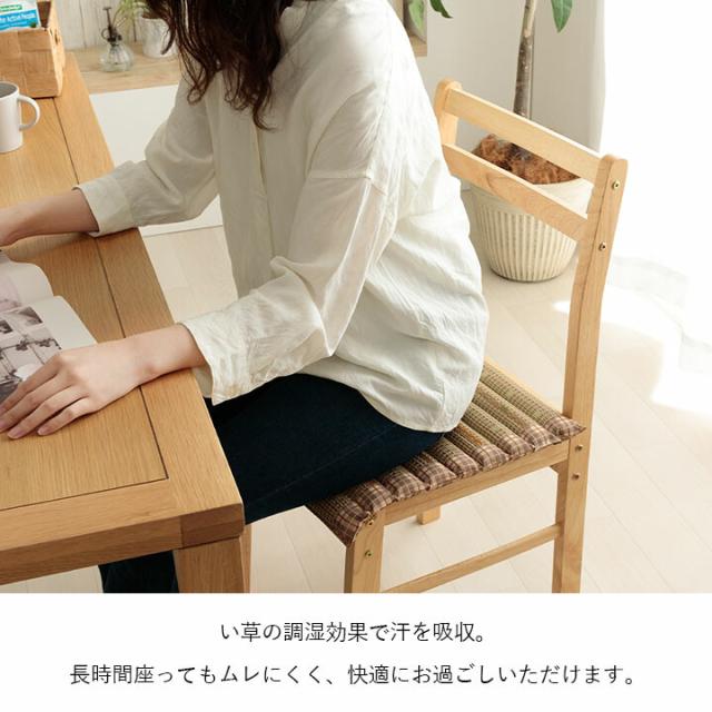 クッション 約40×40cm ポコポコシート い草 チェック柄 調湿 空気清浄 お手入れ簡単 リープ ポコポコシート 送料無料-6