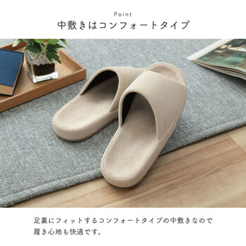 スリッパ ルームシューズ シンプル コンフォート 自宅 オフィス 在宅勤務 リンド コンフォート 2個セット 送料無料-1