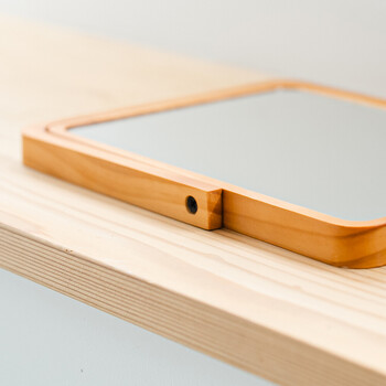 木製卓上ミラーPLAIN プレーン 鏡 かがみ カガミ メイク 木目 ナチュラル インテリア 送料無料-4