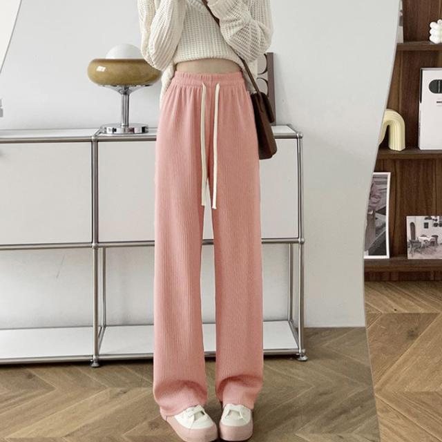 セミワイドパンツ レディースウエストゴム 送料無料 即日発送-9