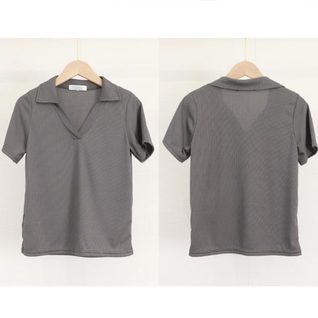 ポロシャツ レディースクロップドTシャツ 送料無料 即日発送-2