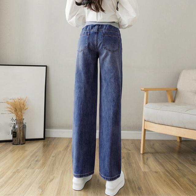 マタニティズボン デニムセミワイドパンツ 送料無料 即日発送-5