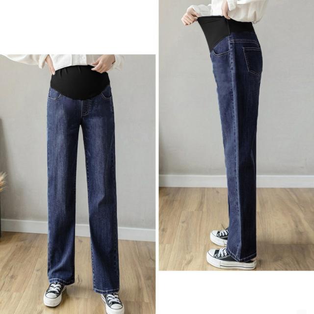 マタニティズボン デニムセミワイドパンツ 送料無料 即日発送-7